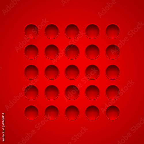 Abstract red hole texture, template red wallpaper, perforated pattern, red background for you projects, web background, prints and apps, vector design illustration