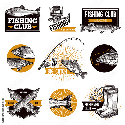 Fishing Logo Emblems