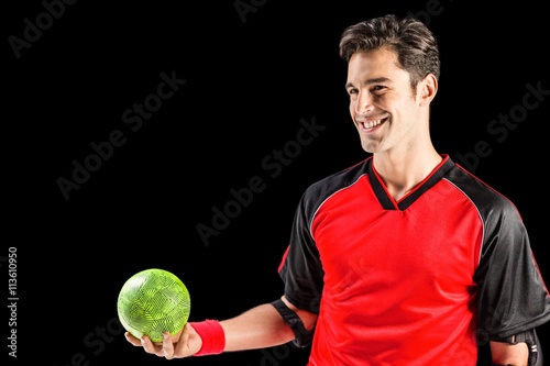 Happy athlete man holding a ball  © WavebreakmediaMicro
