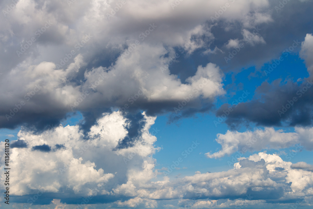 Blue sky with clouds background Blue sky with clouds background