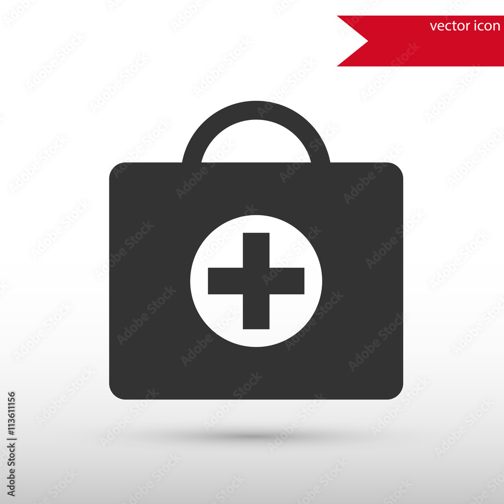First aid kit. Black icon vector and jpg. Flat style object. First aid kit. Black icon vector and jpg. Flat style object.