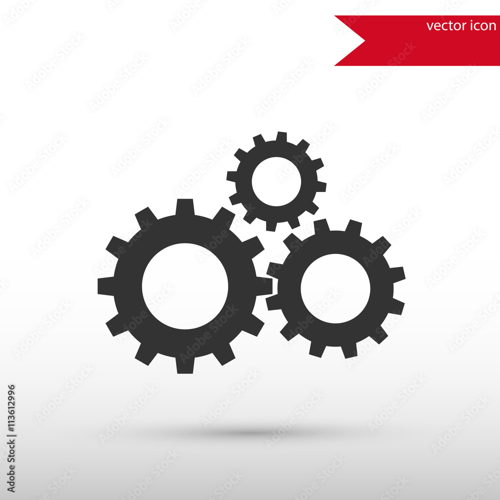 Gear black icon vector and jpg. Flat style object. Art picture d Gear black icon vector and jpg. Flat style object. Art picture d