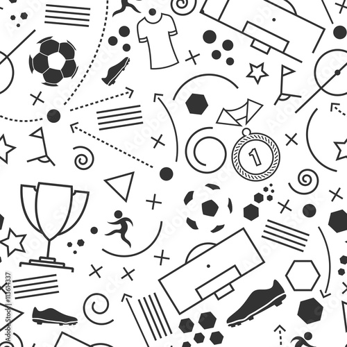 Abstract seamless soccer wallpaper pattern
