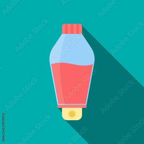 Soap dispenser icon, flat style