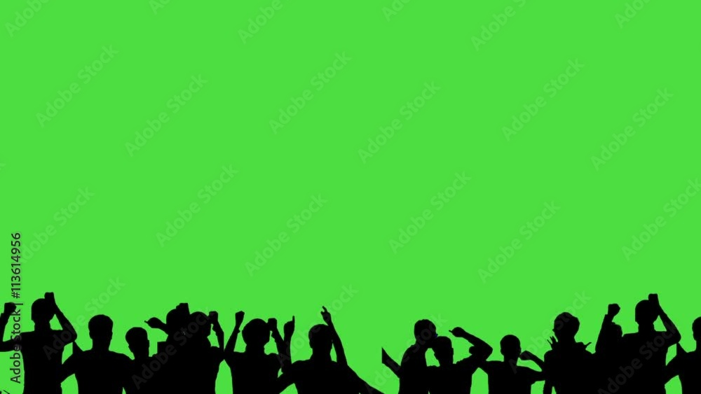 Crowd of fans dancing on green screen. Concert, Jumping, Dancing, Hands up. HD Crowd of fans dancing on green screen. Concert, Jumping, Dancing, Hands up. HD