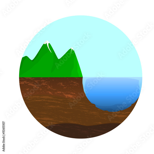 Ecology. The illustration on the theme of nature protection
