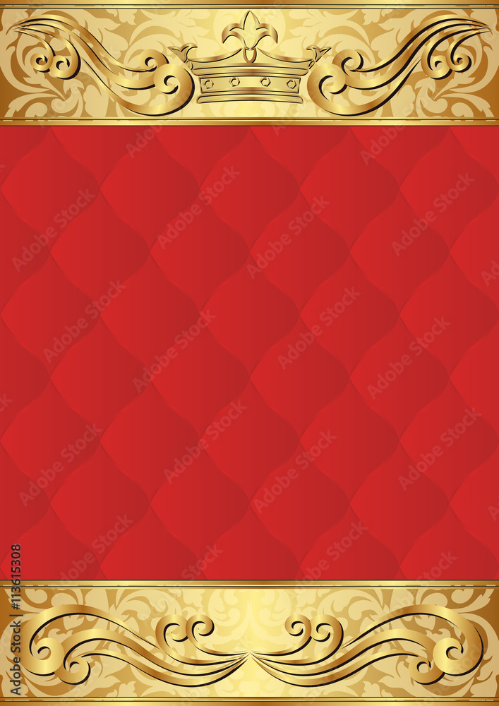 royal background with golden crown and ornament royal background with golden crown and ornament