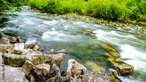 Cayoosh Creek at the Cottonwood Campside along the Duffy Lake Road near Lillooet in British Columbia photo