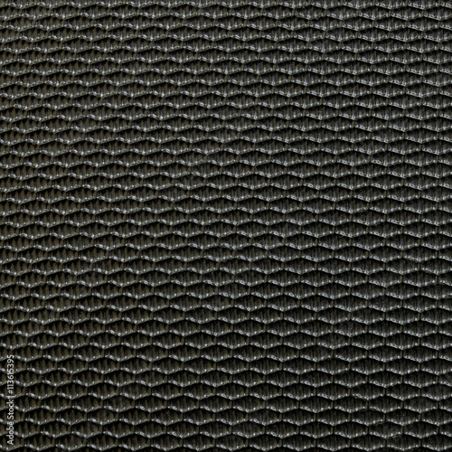 Closeup surface old black fiber at luggage texture background