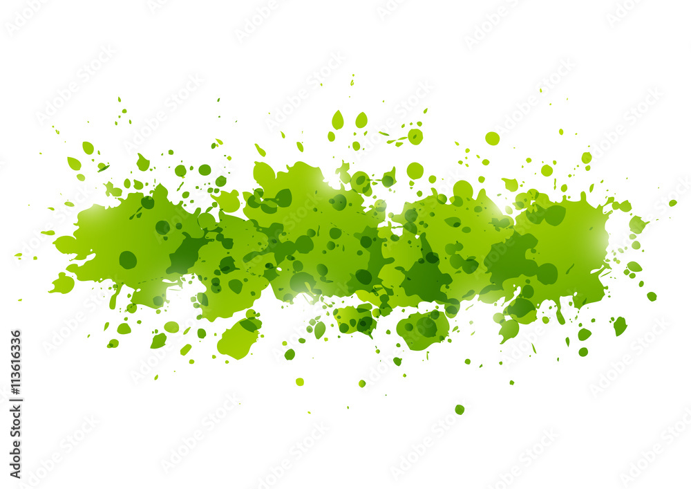 Green paint splashes for Your design Green paint splashes for Your design