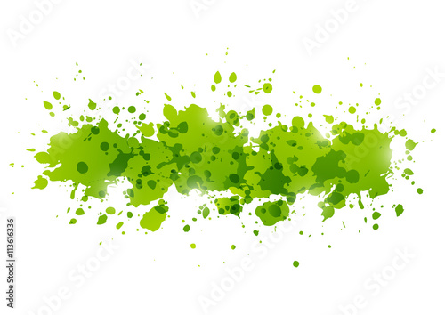 Green paint splashes for Your design