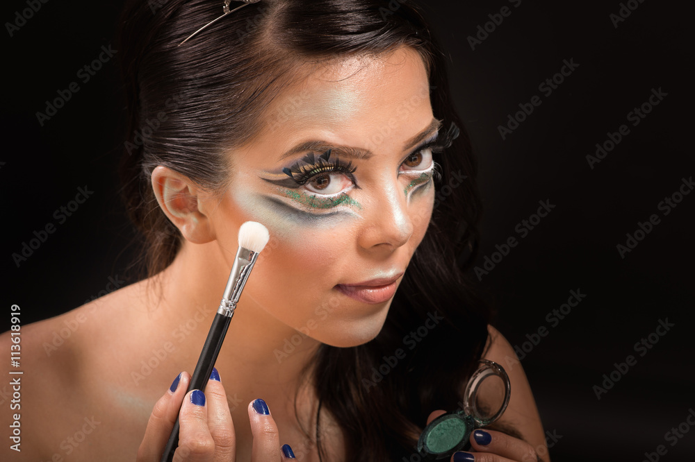 Fototapeta premium Beautiful makeup artist