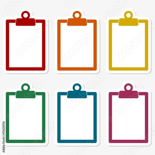 Black clipboard sticker set