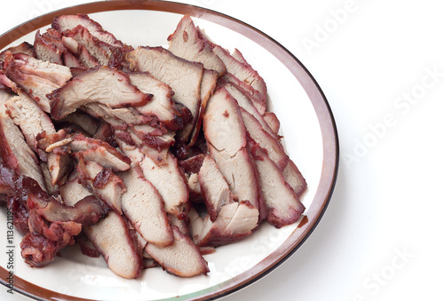 pork steak that sliced and ready for serving