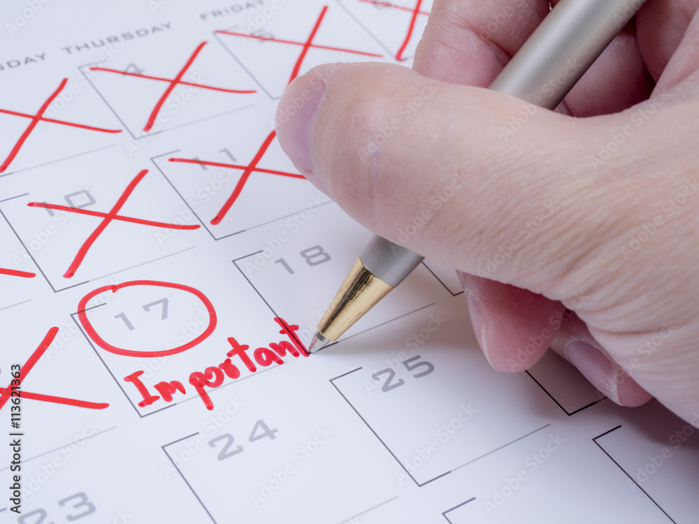 Important date on calendar desk 5 Important date on calendar desk 5