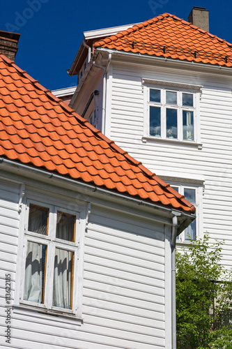 Residential building with wooden facade