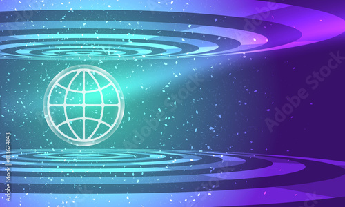 Vector abstract background with transparent circular objects and