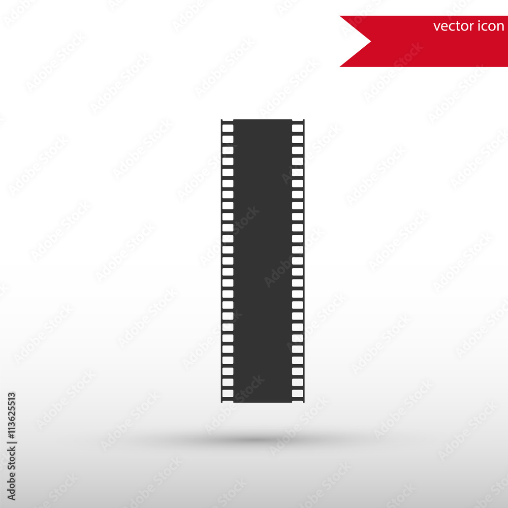 Film strip black icon vector and jpg. Flat style object. Art pic