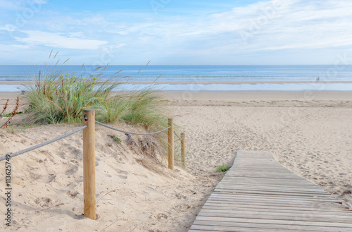 walking along the beach