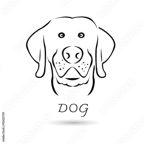 Vector dog head for your design on white background