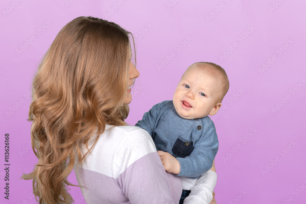 Happy young mother and her son Happy young mother and her son