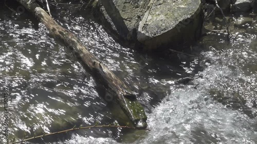 4K, Kvacianska Dolina Waterfall, Slovakia - Untouched and flat material, watch also for the graded version photo