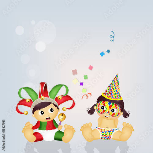 babies with Carnival costume