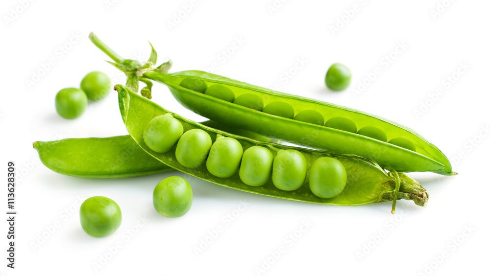 Fresh young green peas close-up Fresh young green peas close-up