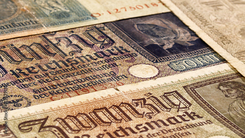 Third reich nazi banknotes 1942 WW2 in occupied Ukraine