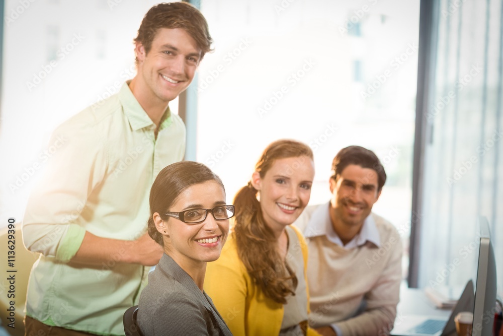 Fototapeta premium Portrait of business people smiling