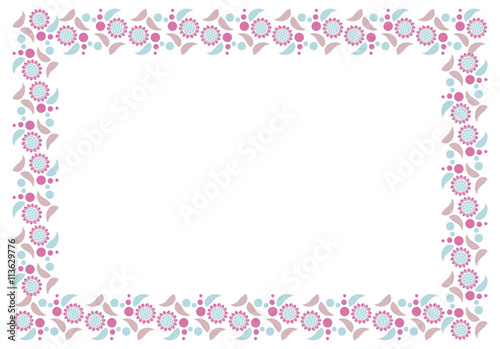 Wallpaper Mural Elegant frame with decorative sunflowers silhouettes in a blue color. Vector clip art. Torontodigital.ca