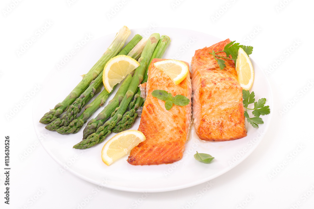 grilled salmon and asparagus grilled salmon and asparagus