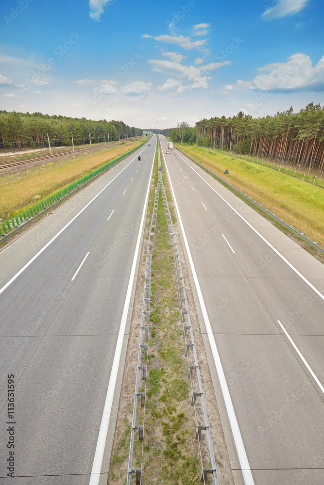 Obraz premium Picture of a highway, road travel concept