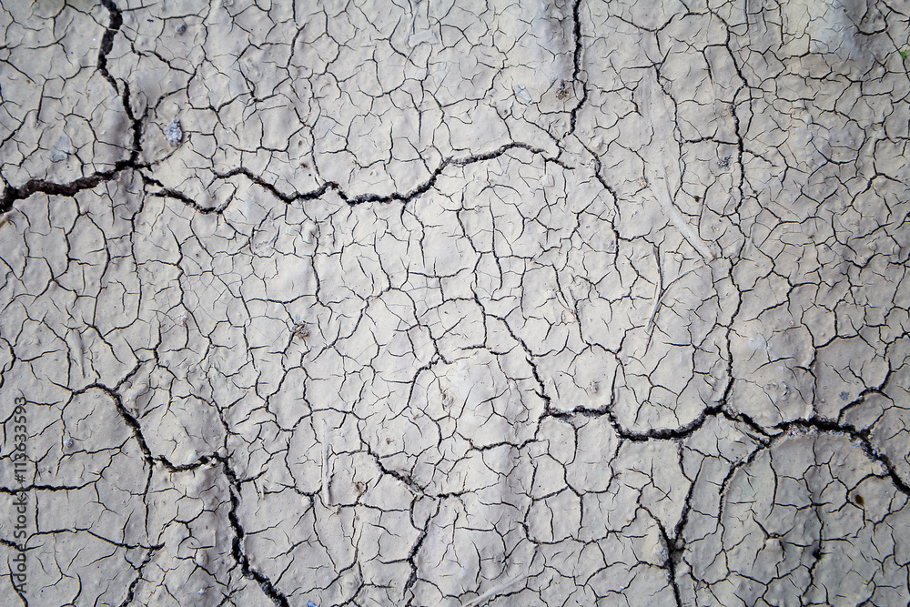 Surface of land with dry and cracked ground Surface of land with dry and cracked ground