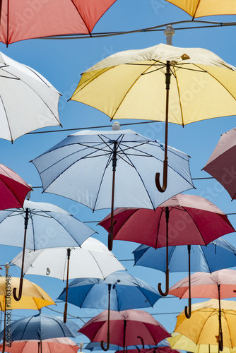 Colorful umbrellas © sezer66