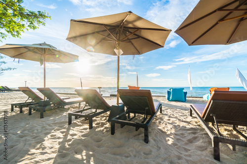 Outdoor with umbrella and chair