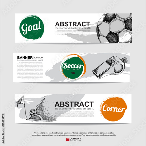 Abstract soccer( football ) banner