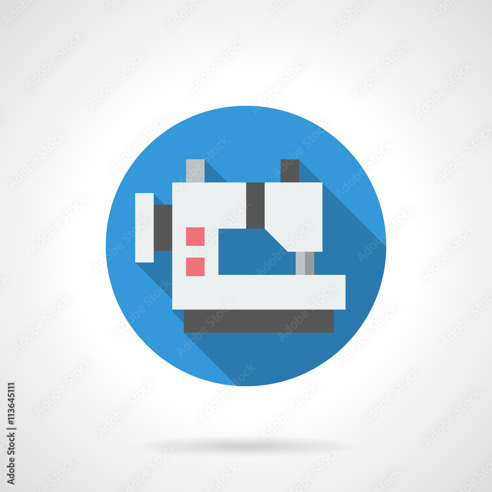 Fototapeta premium Sewing atelier round flat vector icon