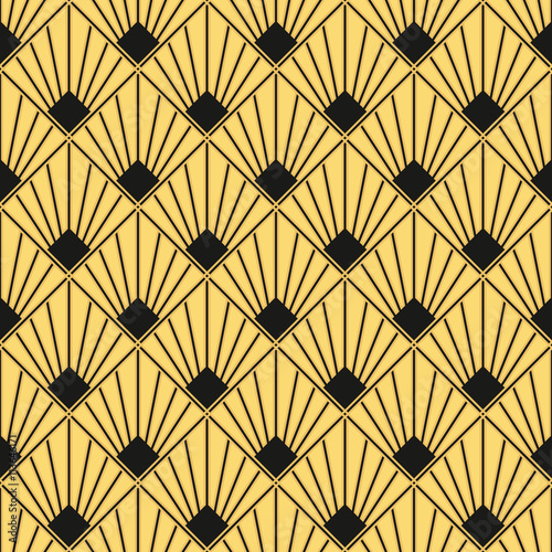 Art Deco seamless vintage wallpaper pattern