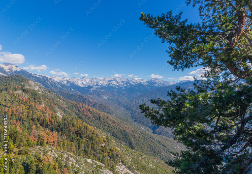 Panoramic View From Moro Rock In Sequoia National Park, California