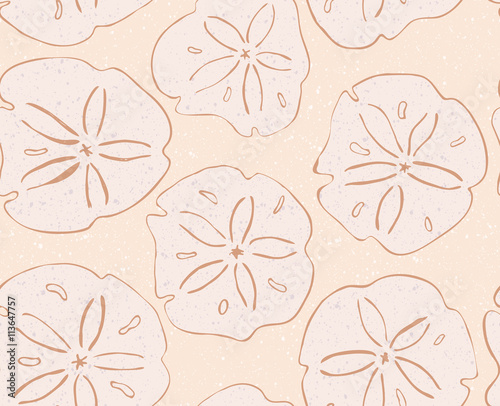 Sand dollar on yellow