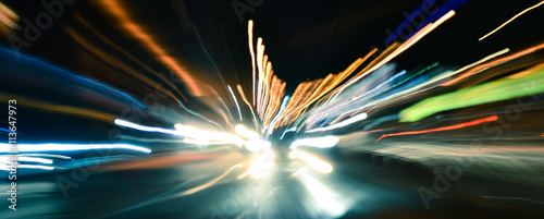 Speed accelerating blurred motion abstract
