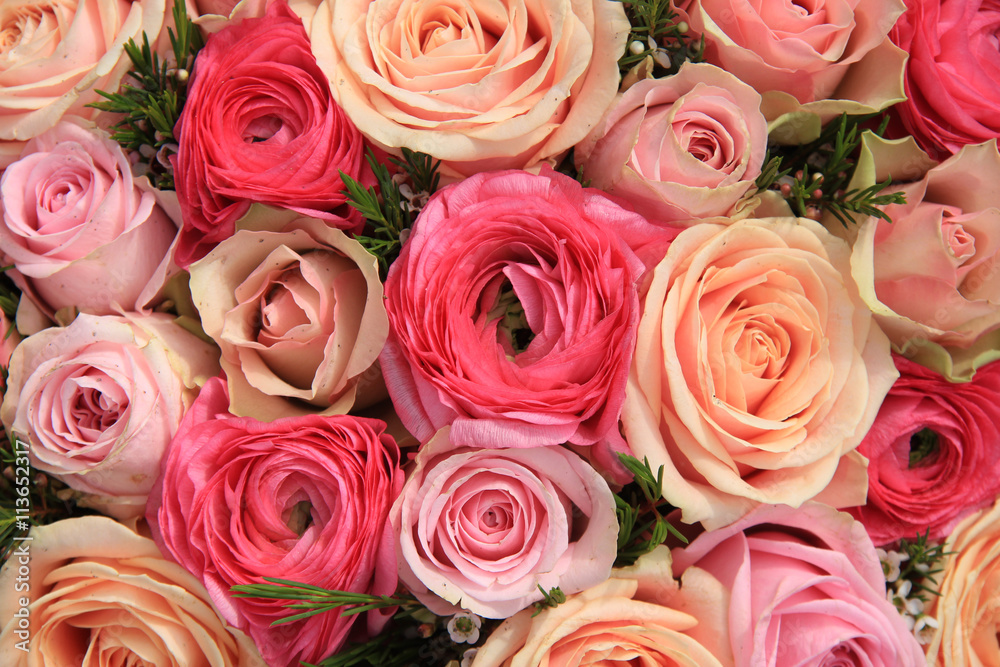 Pink rose bridal bouquet Pink rose bridal bouquet
