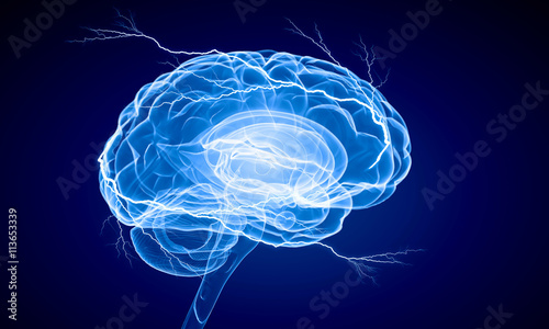 Human brain impulse photo