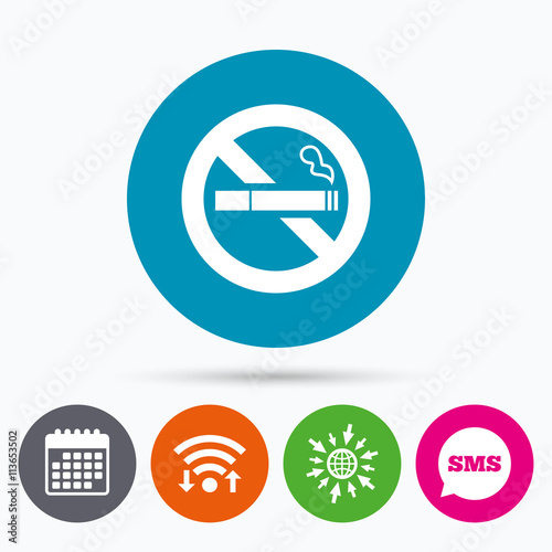 No Smoking sign icon. Cigarette symbol. Free Download No Smoking sign icon. Cigarette symbol. - GFXLoad