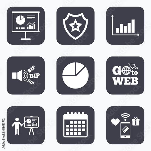 Diagram graph Pie chart. Presentation billboard.
