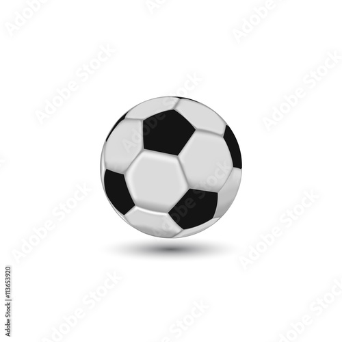 Shiny Soccer Ball. Vector Illustration.