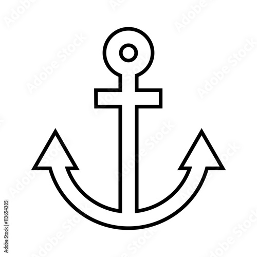 anchor isolated icon design 
