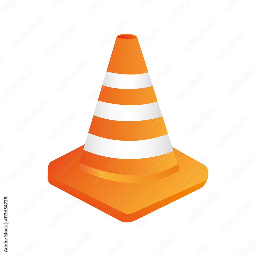 cones construction isolated flat design cones construction isolated flat design