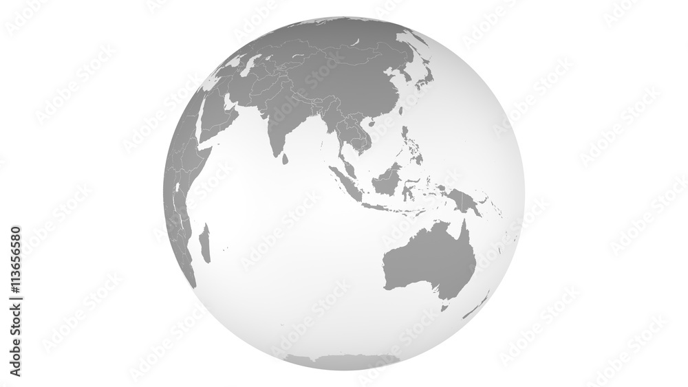 Globe isolated on white, 3d illustration Globe isolated on white, 3d illustration